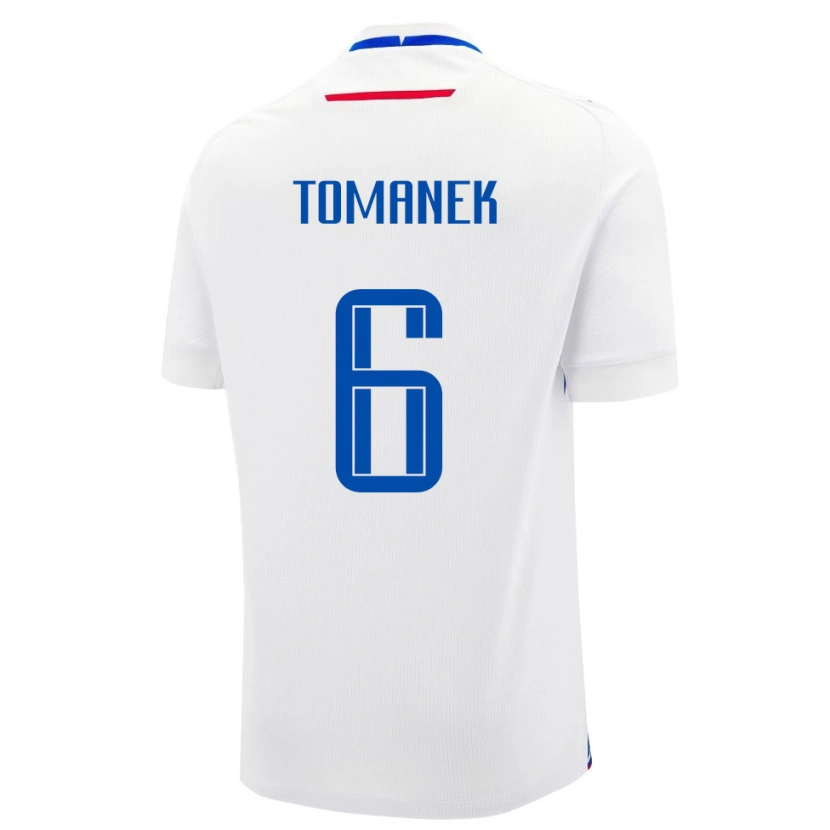 Danxen Herren Slowakei Robert Tomanek #6 Weiß Auswärtstrikot Trikot 24-26 T-Shirt Schweiz