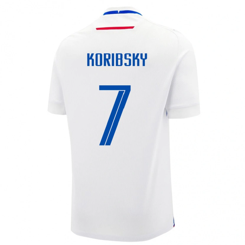Danxen Herren Slowakei Simon Koribsky #7 Weiß Auswärtstrikot Trikot 24-26 T-Shirt Schweiz