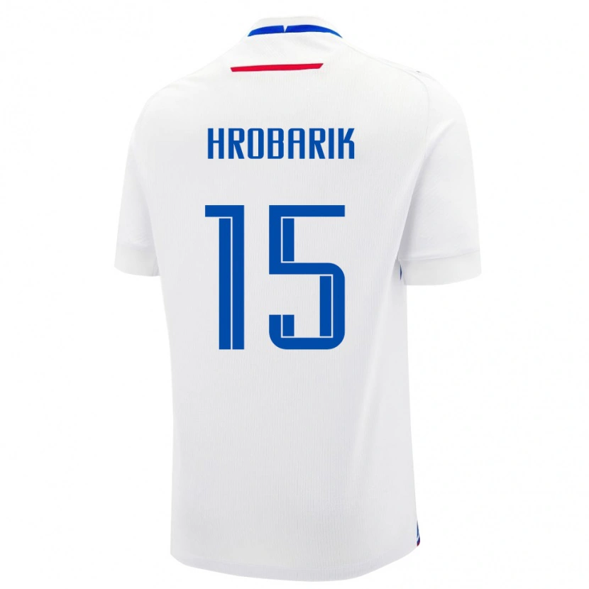 Danxen Herren Slowakei Tobias Hrobarik #15 Weiß Auswärtstrikot Trikot 24-26 T-Shirt Schweiz