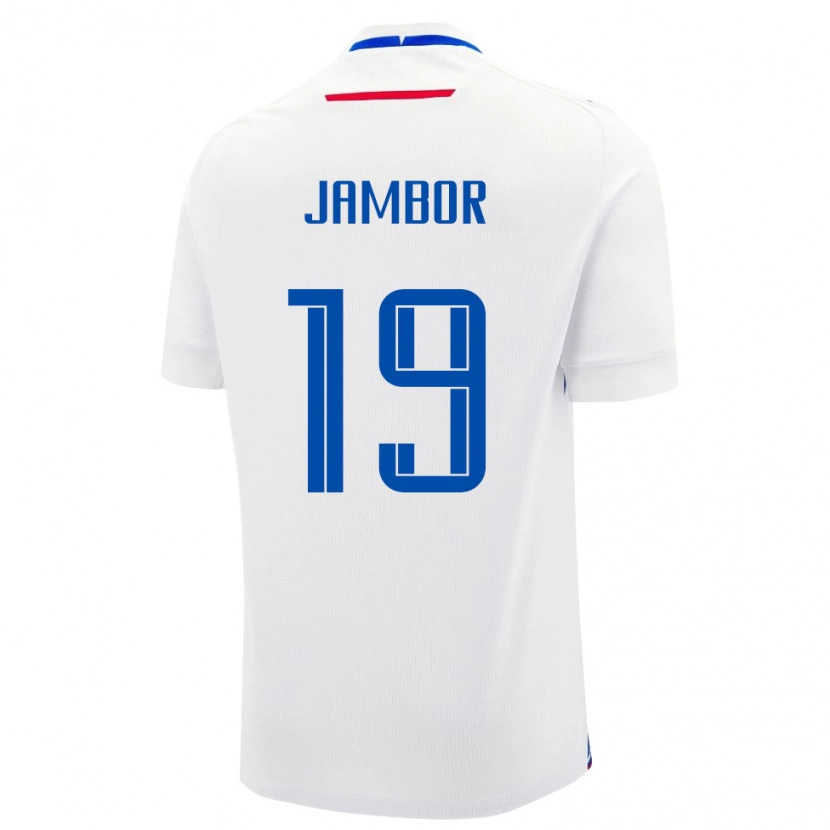 Danxen Herren Slowakei Timotej Jambor #19 Weiß Auswärtstrikot Trikot 24-26 T-Shirt Schweiz