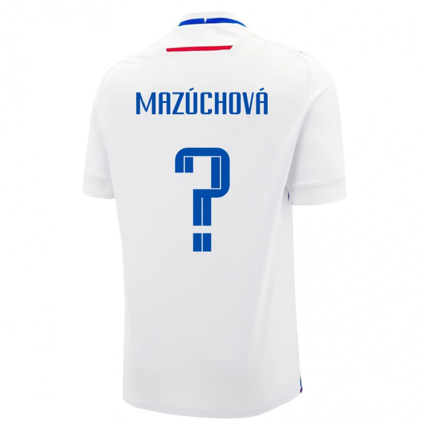 Danxen Herren Slowakei Lenka Mazúchová #0 Weiß Auswärtstrikot Trikot 24-26 T-Shirt Schweiz