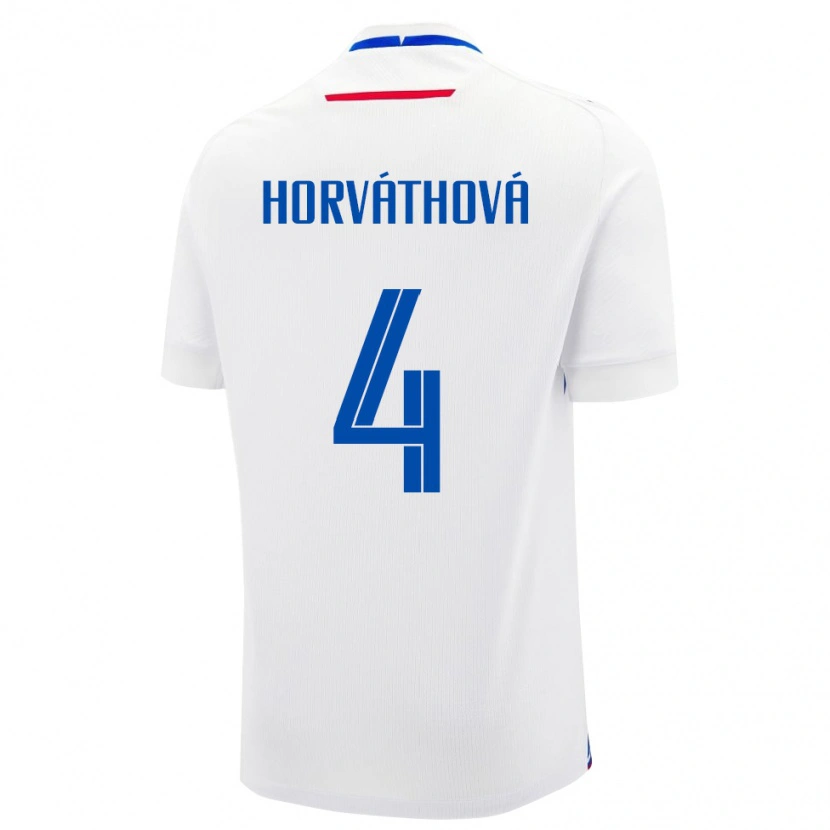 Danxen Herren Slowakei Andrea Horváthová #4 Weiß Auswärtstrikot Trikot 24-26 T-Shirt Schweiz