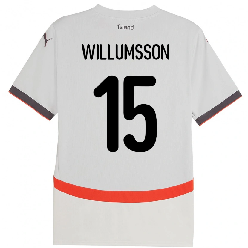 Danxen Herren Island Willum Thór Willumsson #15 Weiß Auswärtstrikot Trikot 24-26 T-Shirt Schweiz