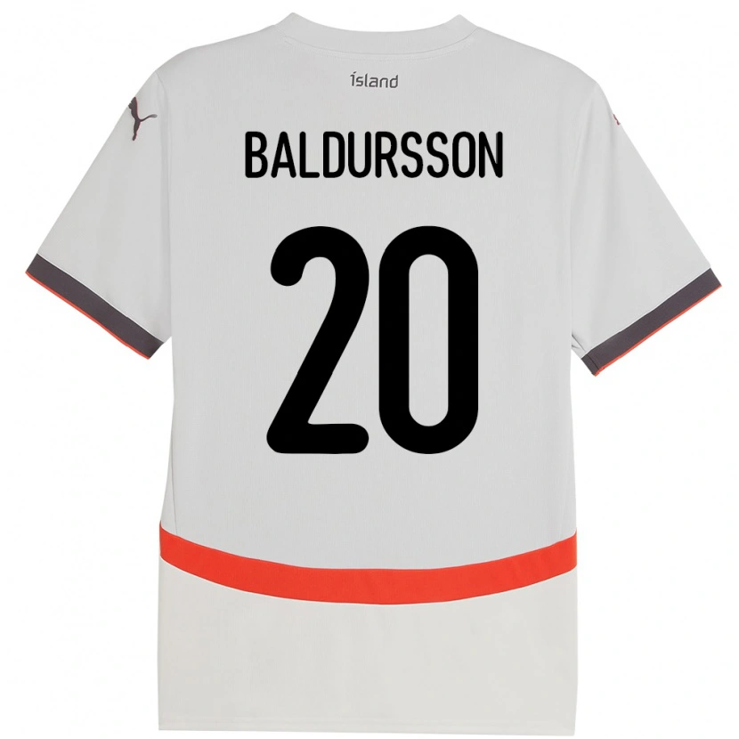 Danxen Herren Island Andri Fannar Baldursson #20 Weiß Auswärtstrikot Trikot 24-26 T-Shirt Schweiz