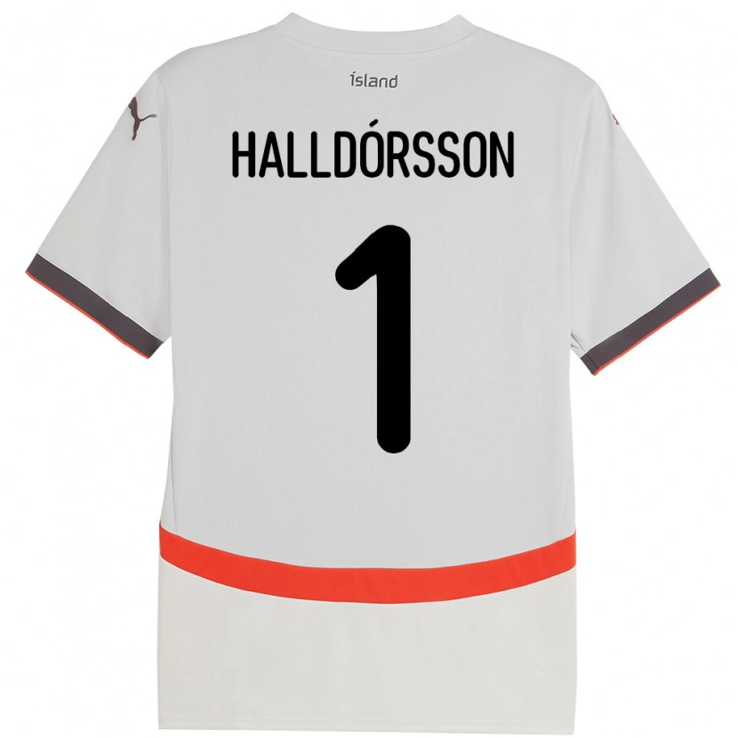 Danxen Herren Island Elmar Ágúst Halldórsson #1 Weiß Auswärtstrikot Trikot 24-26 T-Shirt Schweiz