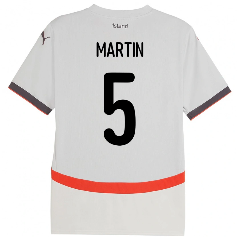 Danxen Herren Island Markús Andri Daníelsson Martin #5 Weiß Auswärtstrikot Trikot 24-26 T-Shirt Schweiz