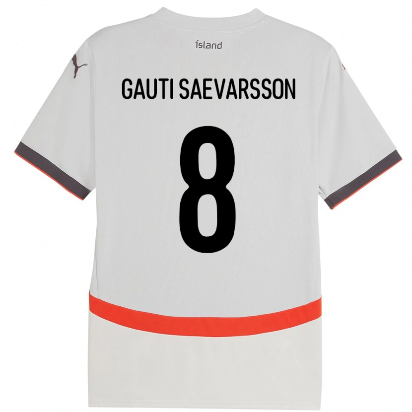 Danxen Herren Island Gudmar Gauti Saevarsson #8 Weiß Auswärtstrikot Trikot 24-26 T-Shirt Schweiz