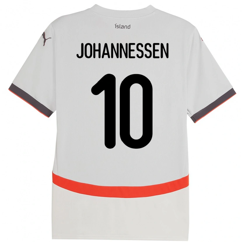 Danxen Herren Island Tómas Johannessen #10 Weiß Auswärtstrikot Trikot 24-26 T-Shirt Schweiz