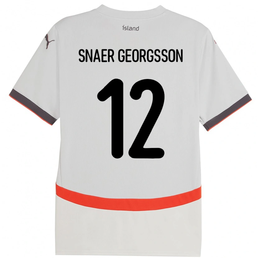 Danxen Herren Island Halldór Snaer Georgsson #12 Weiß Auswärtstrikot Trikot 24-26 T-Shirt Schweiz