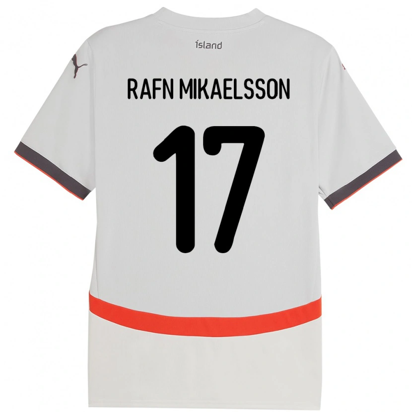 Danxen Herren Island Hilmir Rafn Mikaelsson #17 Weiß Auswärtstrikot Trikot 24-26 T-Shirt Schweiz