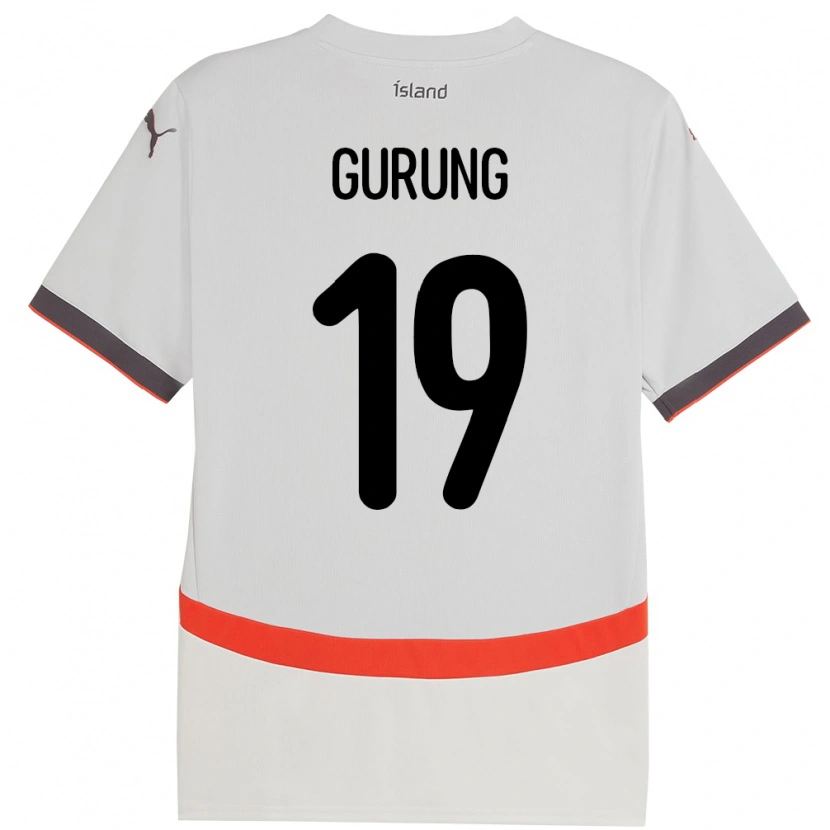 Danxen Herren Island Karan Gurung #19 Weiß Auswärtstrikot Trikot 24-26 T-Shirt Schweiz