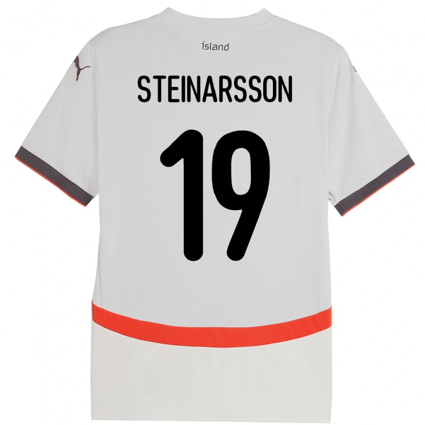 Danxen Herren Island Ásgeir Steinn Steinarsson #19 Weiß Auswärtstrikot Trikot 24-26 T-Shirt Schweiz