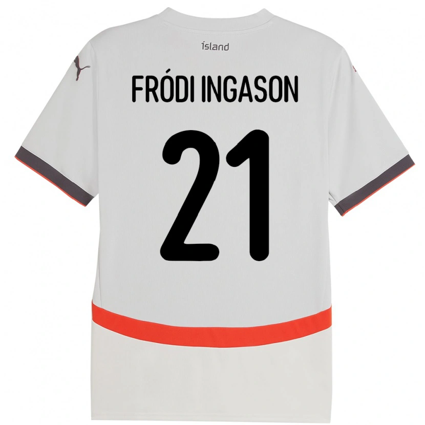 Danxen Herren Island Helgi Fródi Ingason #21 Weiß Auswärtstrikot Trikot 24-26 T-Shirt Schweiz