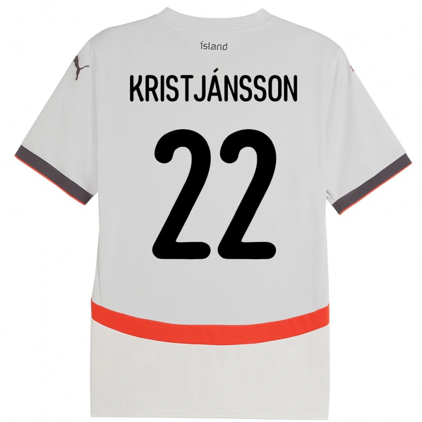 Danxen Herren Island Daníel Freyr Kristjánsson #22 Weiß Auswärtstrikot Trikot 24-26 T-Shirt Schweiz