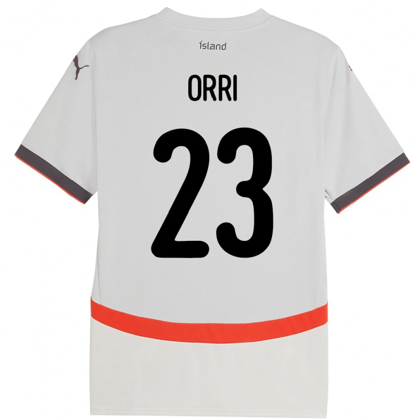 Danxen Herren Island Ágúst Orri Thorsteinsson #23 Weiß Auswärtstrikot Trikot 24-26 T-Shirt Schweiz