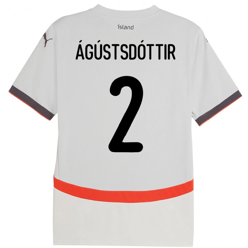 Danxen Herren Island Berglind Rós Ágústsdóttir #2 Weiß Auswärtstrikot Trikot 24-26 T-Shirt Schweiz