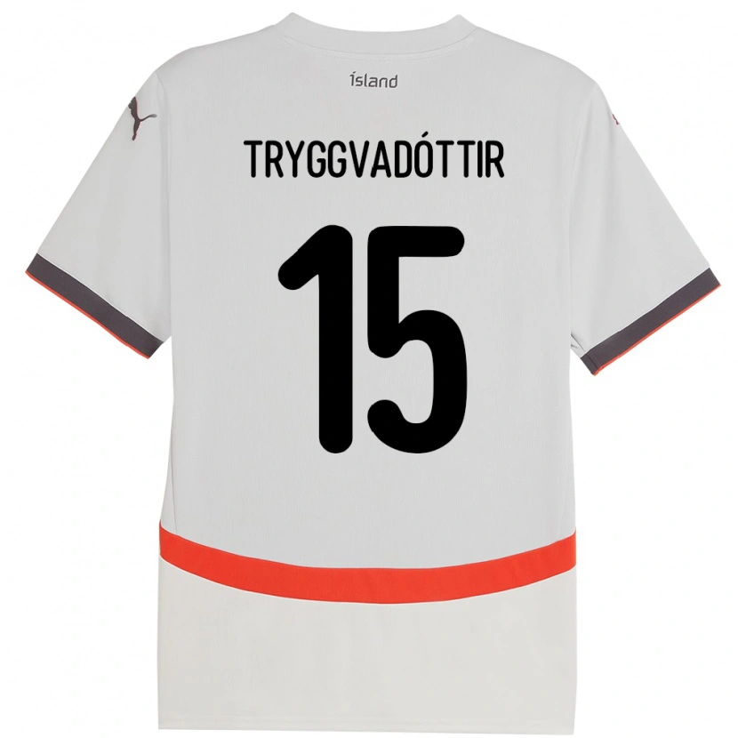 Danxen Herren Island Katla Tryggvadóttir #15 Weiß Auswärtstrikot Trikot 24-26 T-Shirt Schweiz