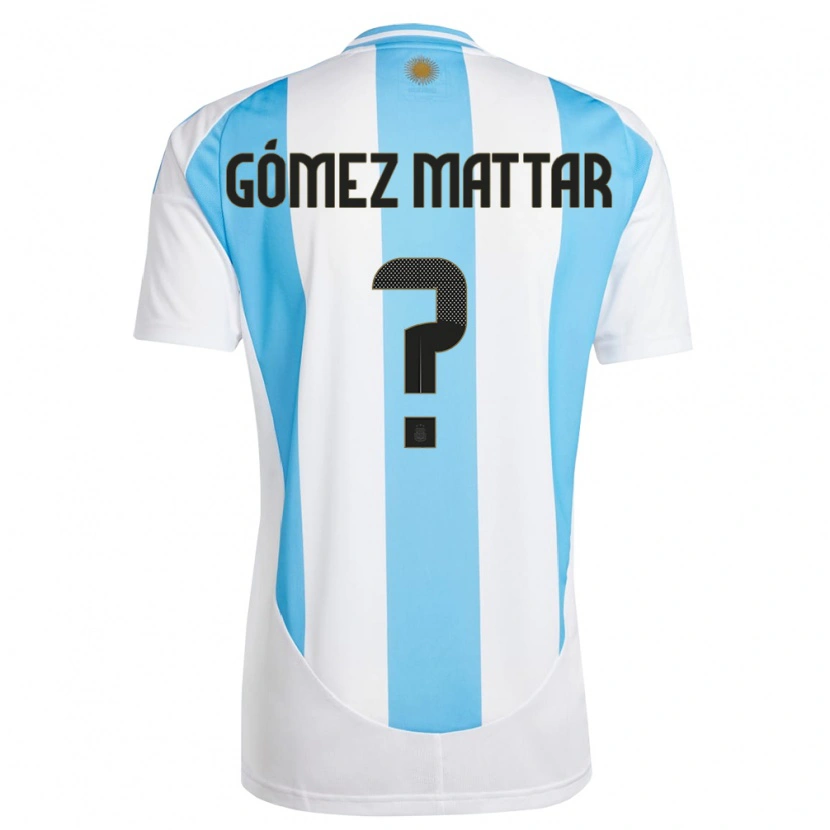 Danxen Damen Argentinien Jerónimo Gómez Mattar #0 Weiß Blau Heimtrikot Trikot 24-26 T-Shirt Schweiz