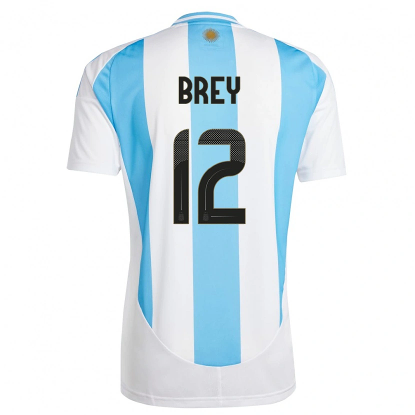 Danxen Damen Argentinien Leandro Brey #12 Weiß Blau Heimtrikot Trikot 24-26 T-Shirt Schweiz