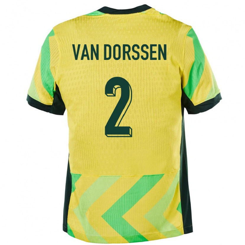 Danxen Damen Australien Ben Van Dorssen #2 Golden Heimtrikot Trikot 24-26 T-Shirt Schweiz