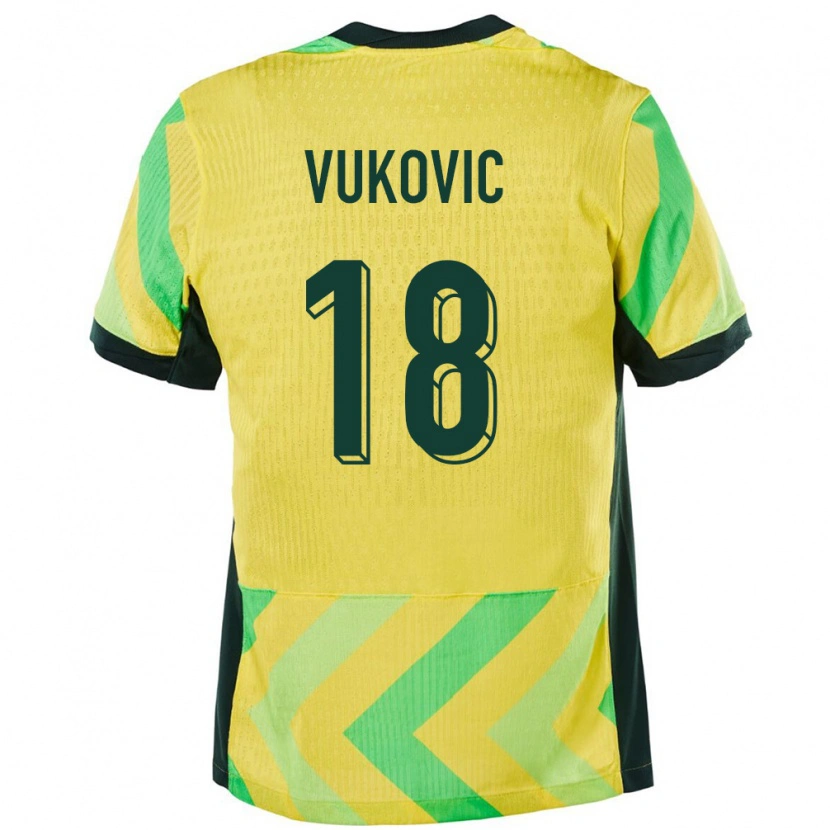 Danxen Damen Australien Danny Vukovic #18 Golden Heimtrikot Trikot 24-26 T-Shirt Schweiz