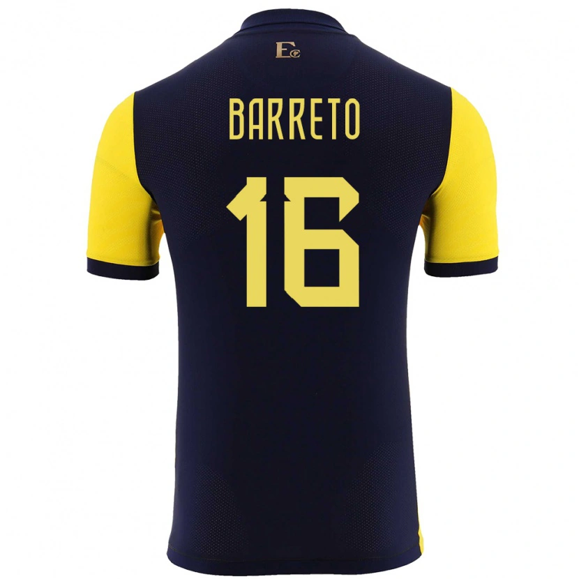 Danxen Damen Ecuador Andry Barreto #16 Gelb Heimtrikot Trikot 24-26 T-Shirt Schweiz