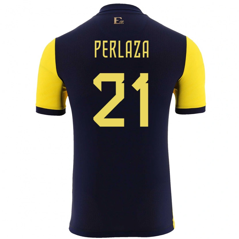 Danxen Damen Ecuador Ronald Perlaza #21 Gelb Heimtrikot Trikot 24-26 T-Shirt Schweiz