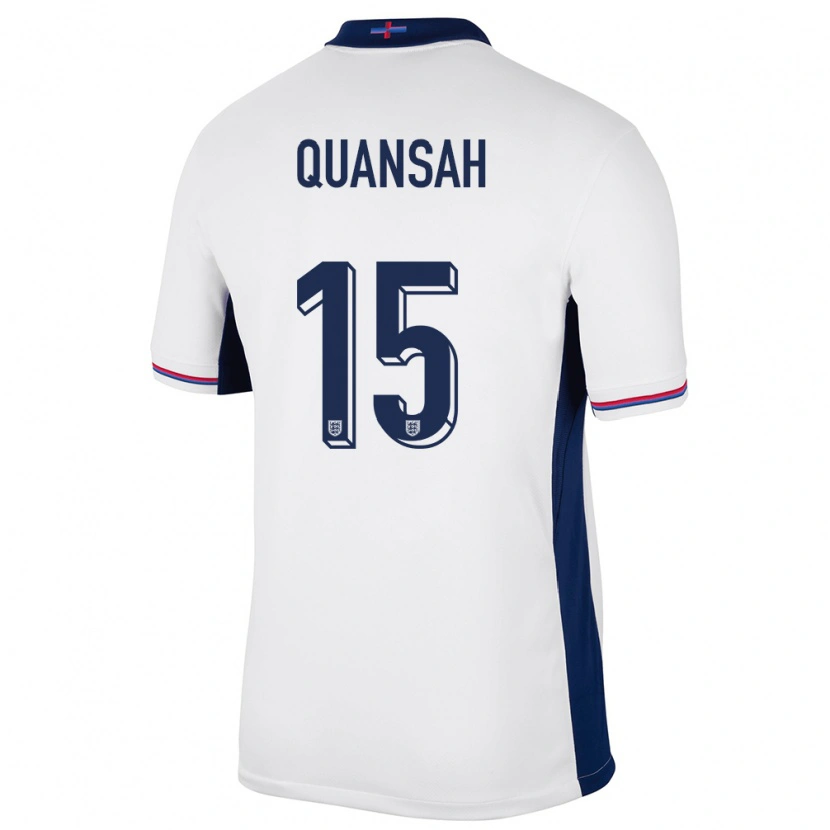 Danxen Damen England Jarell Quansah #15 Weiß Heimtrikot Trikot 24-26 T-Shirt Schweiz