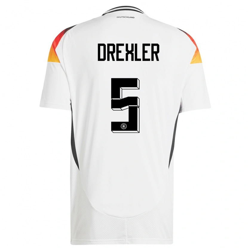 Danxen Damen Deutschland Tim Drexler #5 Weiß Heimtrikot Trikot 24-26 T-Shirt Schweiz