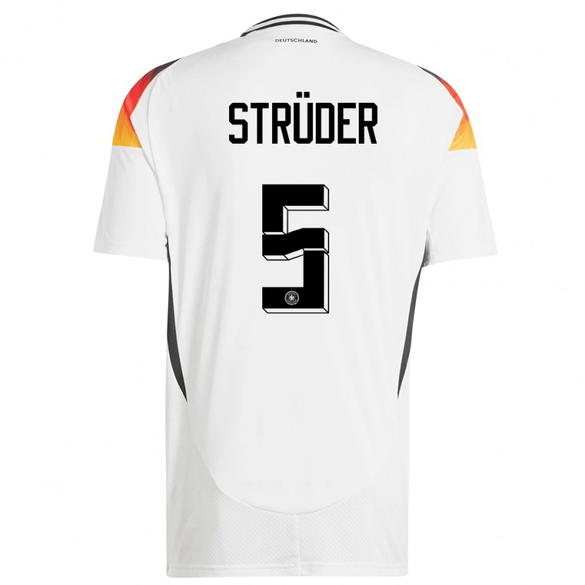 Danxen Damen Deutschland Mika Strüder #5 Weiß Heimtrikot Trikot 24-26 T-Shirt Schweiz