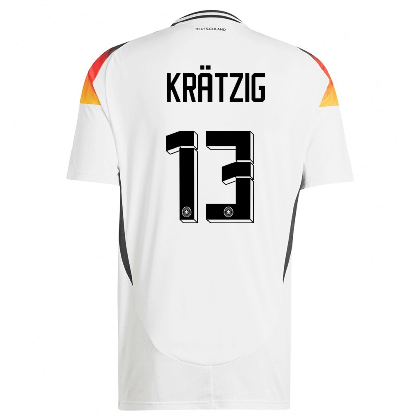 Danxen Damen Deutschland Frans Krätzig #13 Weiß Heimtrikot Trikot 24-26 T-Shirt Schweiz
