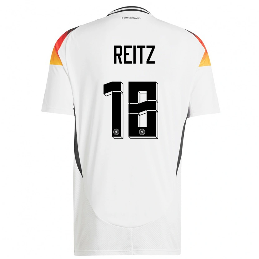 Danxen Damen Deutschland Rocco Reitz #18 Weiß Heimtrikot Trikot 24-26 T-Shirt Schweiz