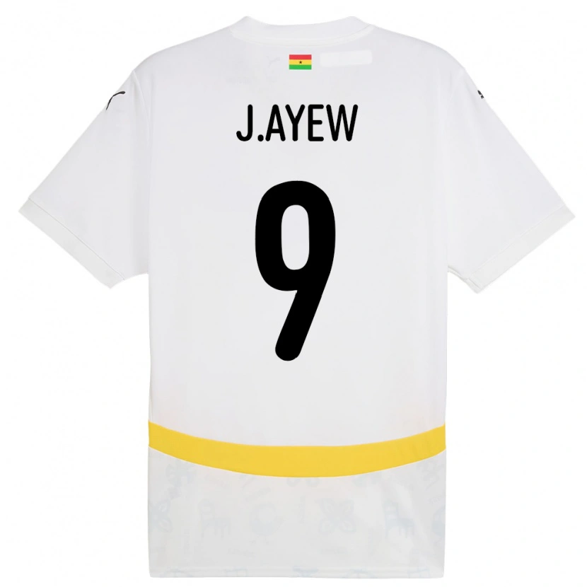 Danxen Damen Ghana Jordan Ayew #9 Weiß Heimtrikot Trikot 24-26 T-Shirt Schweiz