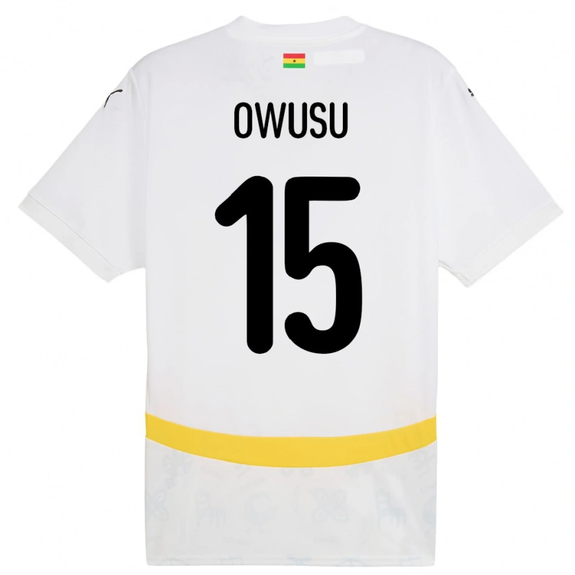 Danxen Damen Ghana Elisha Owusu #15 Weiß Heimtrikot Trikot 24-26 T-Shirt Schweiz