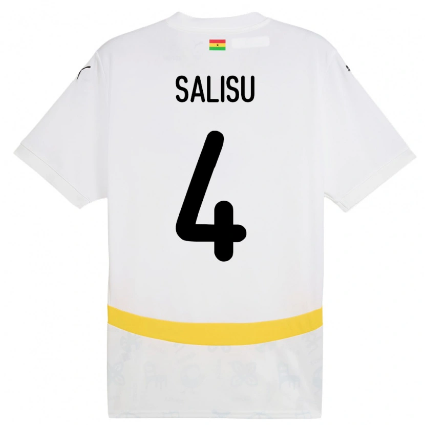 Danxen Damen Ghana Mohammed Salisu #4 Weiß Heimtrikot Trikot 24-26 T-Shirt Schweiz