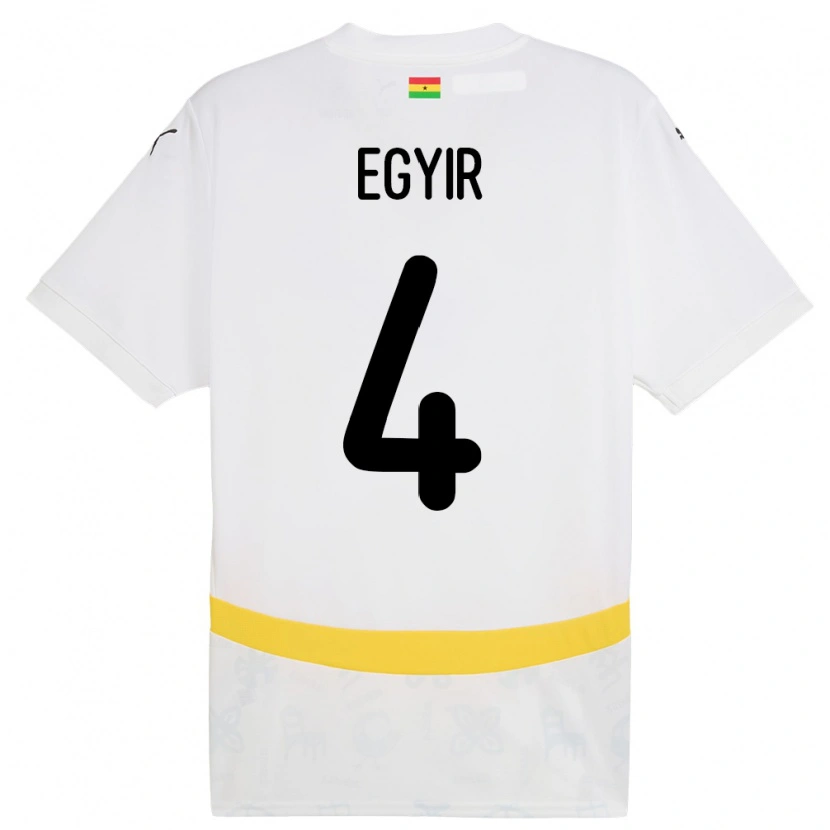 Danxen Damen Ghana Janet Egyir #4 Weiß Heimtrikot Trikot 24-26 T-Shirt Schweiz