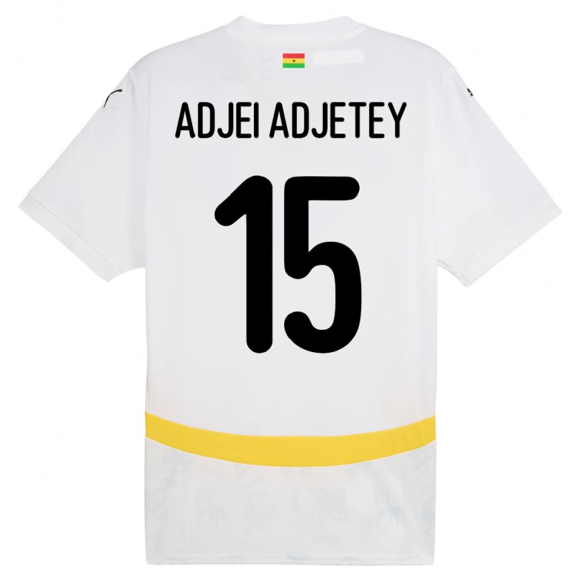 Danxen Damen Ghana Jonas Adjei Adjetey #15 Weiß Heimtrikot Trikot 24-26 T-Shirt Schweiz