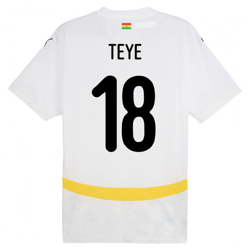 Danxen Damen Ghana Suzzy Teye #18 Weiß Heimtrikot Trikot 24-26 T-Shirt Schweiz