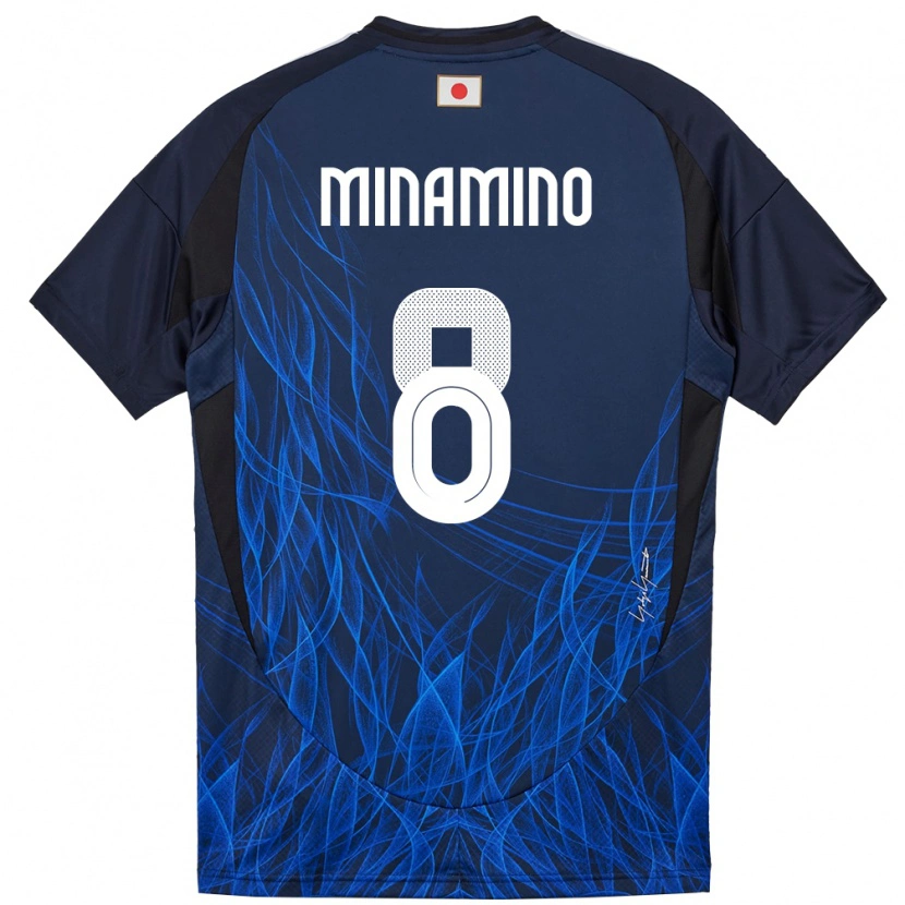Danxen Damen Japan Takumi Minamino #8 Dunkelblau Heimtrikot Trikot 24-26 T-Shirt Schweiz