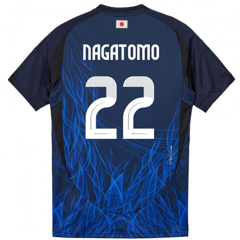 Danxen Damen Japan Yuto Nagatomo #22 Dunkelblau Heimtrikot Trikot 24-26 T-Shirt Schweiz