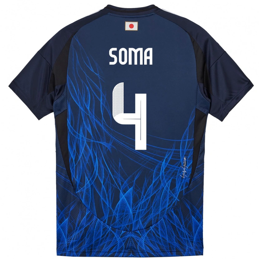 Danxen Damen Japan Rikuto Soma #4 Dunkelblau Heimtrikot Trikot 24-26 T-Shirt Schweiz