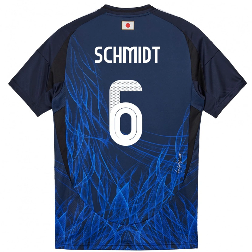 Danxen Damen Japan Nick Schmidt #6 Dunkelblau Heimtrikot Trikot 24-26 T-Shirt Schweiz