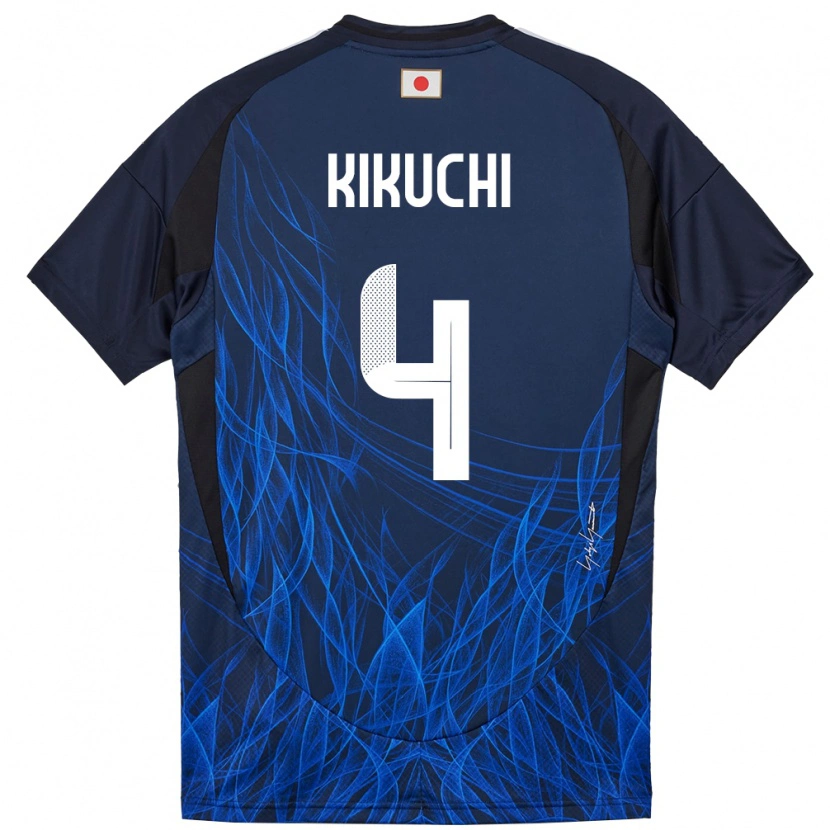 Danxen Damen Japan Shuta Kikuchi #4 Dunkelblau Heimtrikot Trikot 24-26 T-Shirt Schweiz