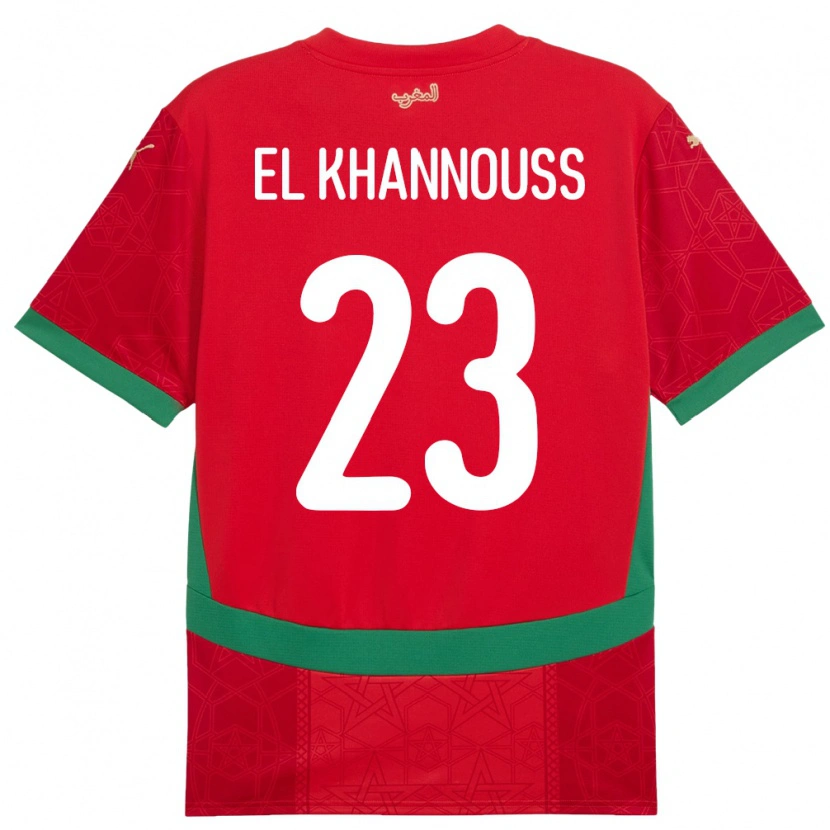 Danxen Damen Marokko Bilal El Khannouss #23 Rot Heimtrikot Trikot 24-26 T-Shirt Schweiz