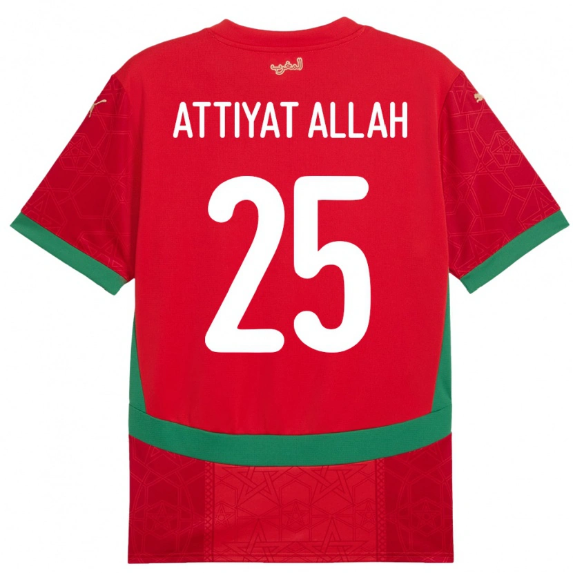 Danxen Damen Marokko Yahia Attiyat Allah #25 Rot Heimtrikot Trikot 24-26 T-Shirt Schweiz