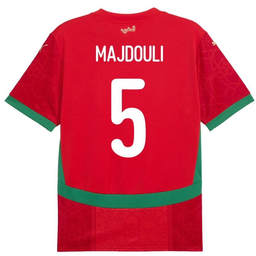 Danxen Damen Marokko Wael Majdouli #5 Rot Heimtrikot Trikot 24-26 T-Shirt Schweiz