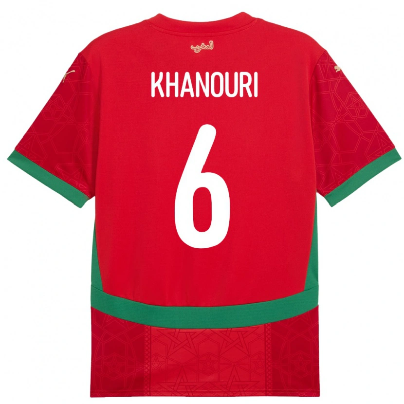 Danxen Damen Marokko Adam Khanouri #6 Rot Heimtrikot Trikot 24-26 T-Shirt Schweiz