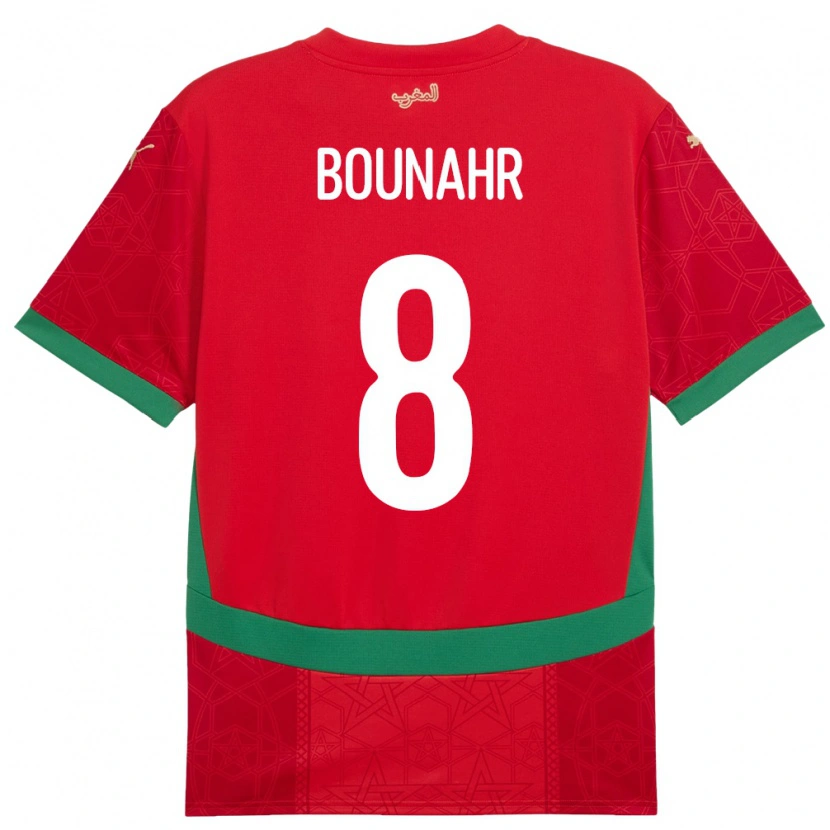 Danxen Damen Marokko Ilyas Bounahr #8 Rot Heimtrikot Trikot 24-26 T-Shirt Schweiz