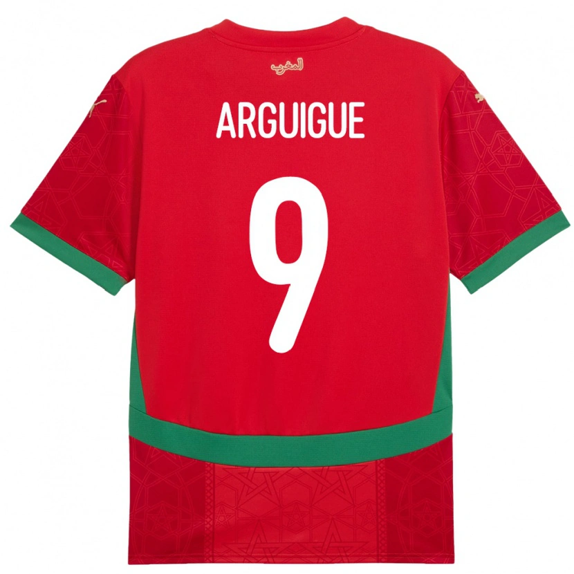 Danxen Damen Marokko Ayman Arguigue #9 Rot Heimtrikot Trikot 24-26 T-Shirt Schweiz