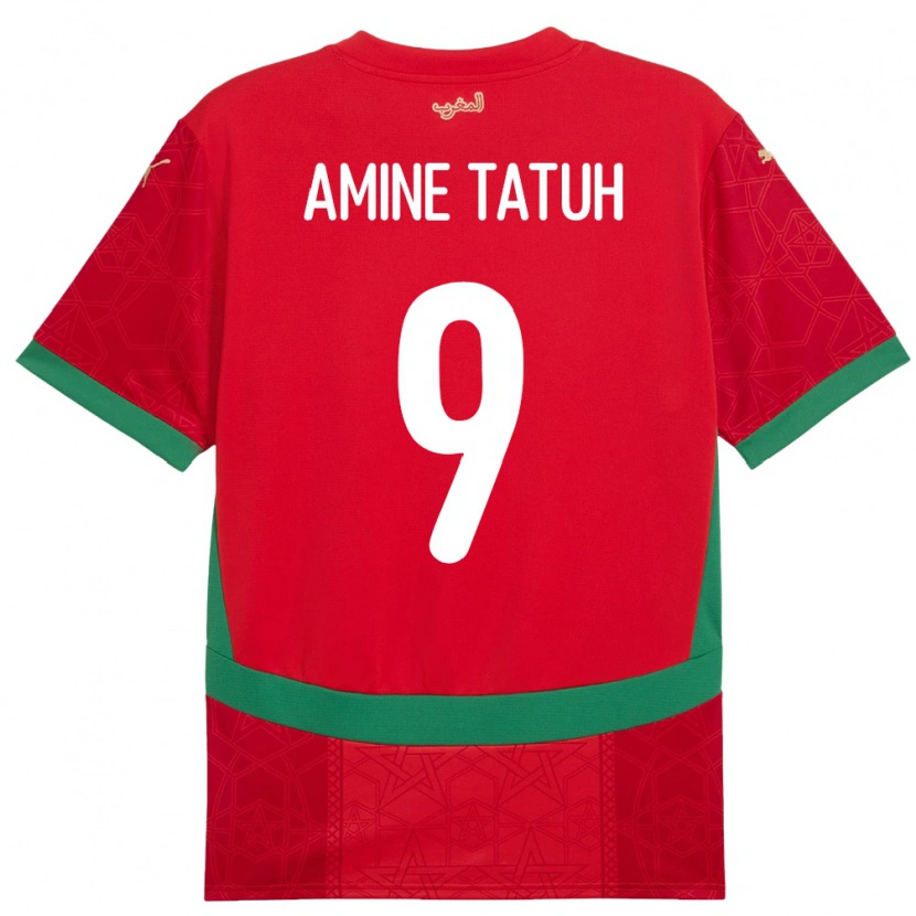 Danxen Damen Marokko Mohammed Amine Tatuh #9 Rot Heimtrikot Trikot 24-26 T-Shirt Schweiz